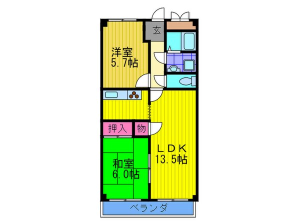 フロンティア深野の物件間取画像